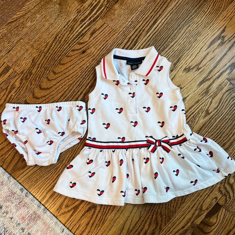 Tommy Hilfiger Dress and Bloomer 6-9m